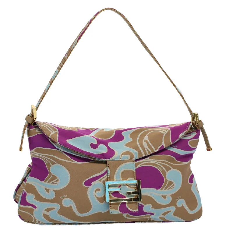 FENDI Mamma Baguette Shoulder Bag Canvas Multicolor 2305 26796 018  bs8434