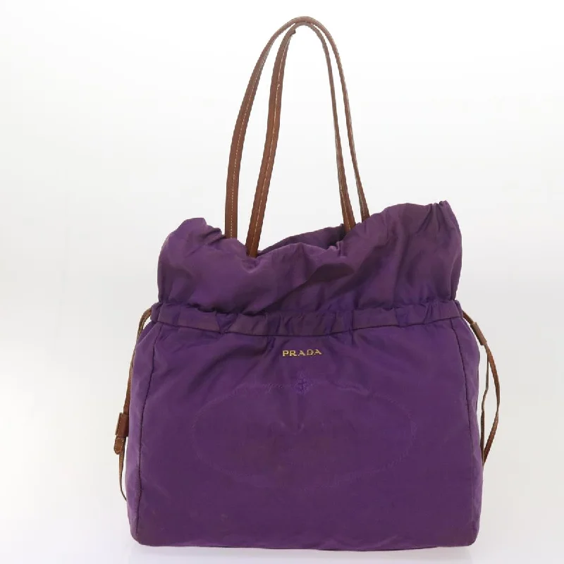 PRADA Tote Bag Nylon 2Set Purple Black  bs12552