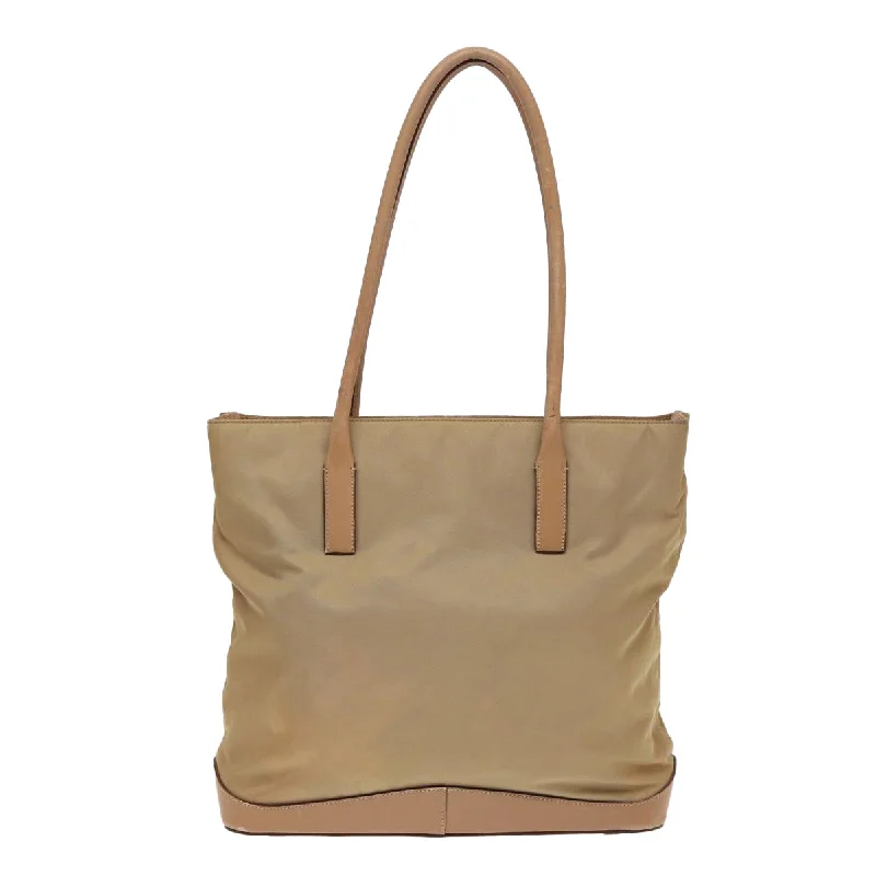 PRADA Tote Bag Nylon Beige  bs16845