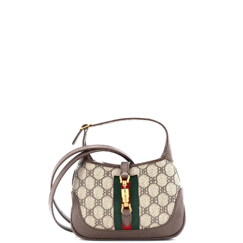 x Gucci The Hacker Project Jackie 1961 Hobo BB Coated Canvas Mini