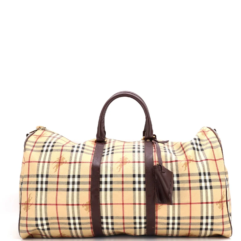 Convertible Weekend Duffle Bag Haymarket Coated Canvas Large