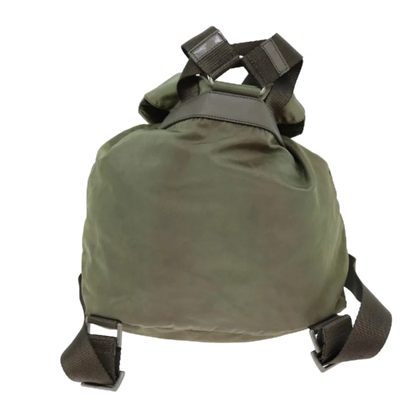 PRADA Backpack Nylon Khaki  yk13356