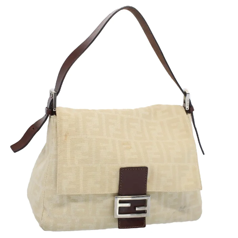 FENDI Mamma Baguette Shoulder Bag Beige  52740