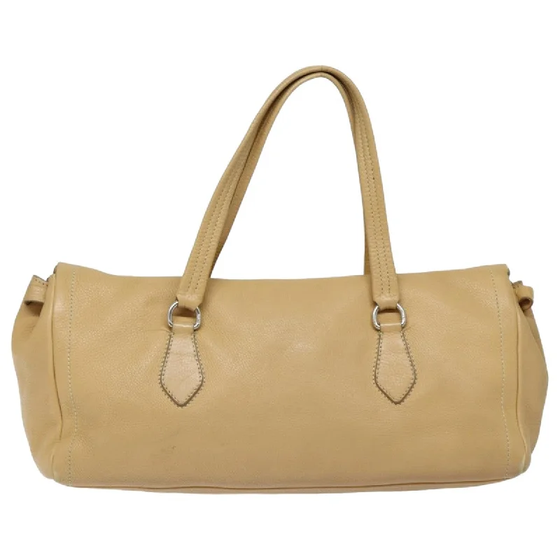 PRADA Tote Bag Leather Beige  ep4815