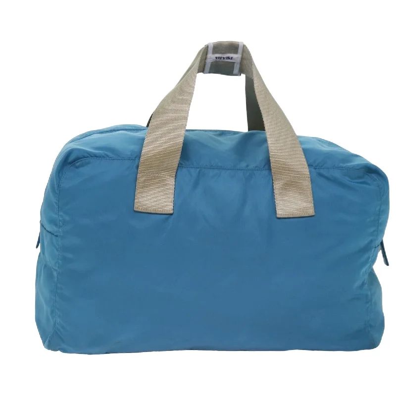 PRADA Boston Bag Nylon Light Blue  77639