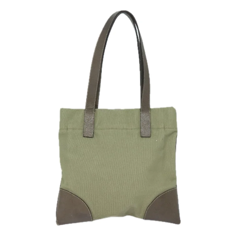 PRADA Tote Bag Canvas Khaki  79907