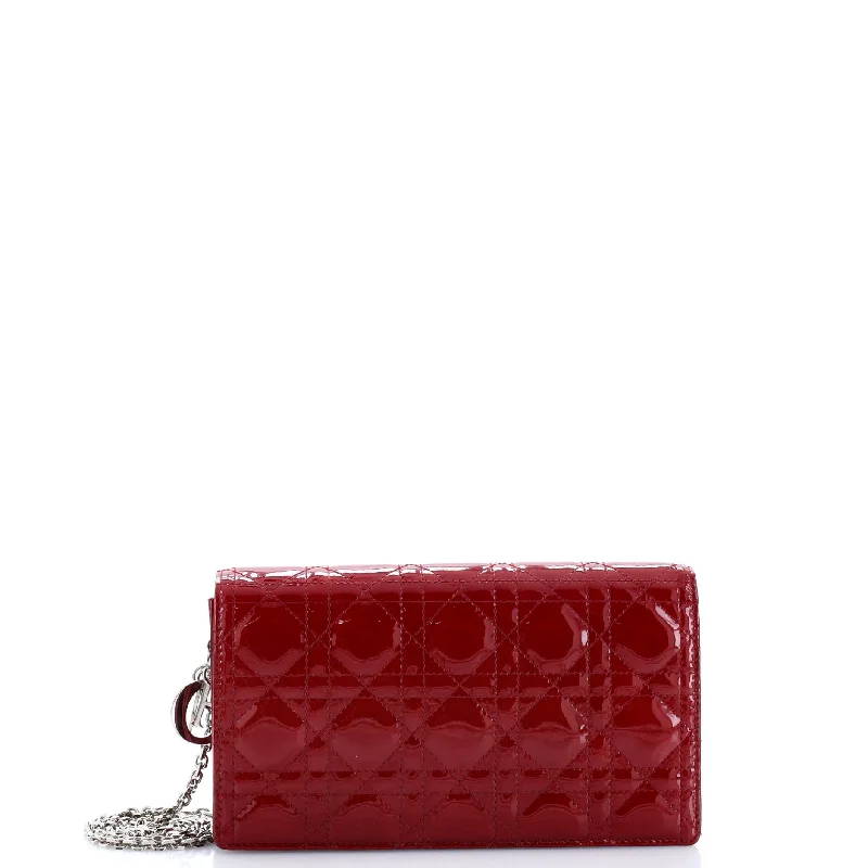 Lady Dior Clutch on Chain Cannage Quilt Patent