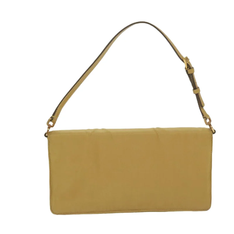 PRADA Accessory Pouch Nylon Yellow  63926