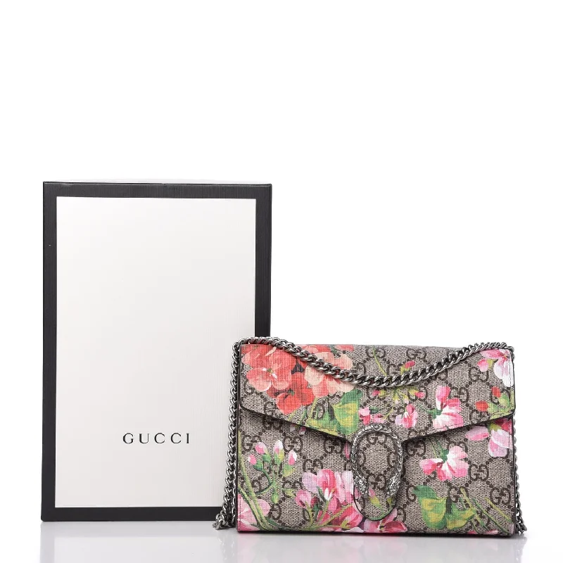 GUCCI GG SUPREME  DIONYSUS BLOOMS MINI CHAIN BAG