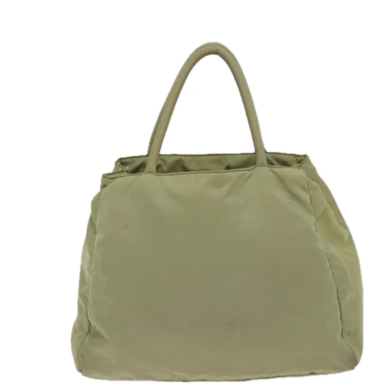 PRADA Tote Bag Nylon Beige  75336