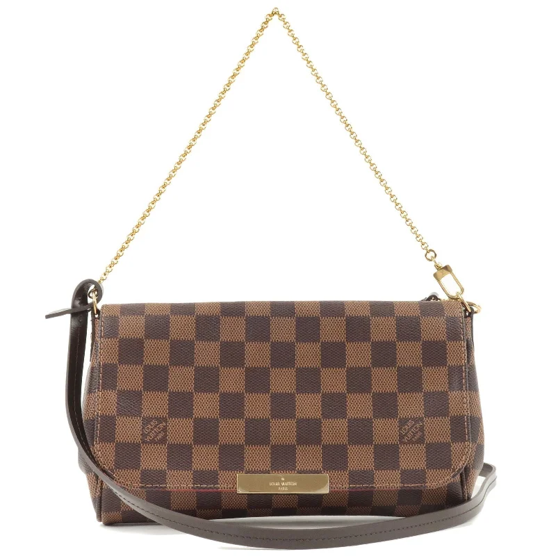 Louis Vuitton Damier Favorite MM 2Way Shoulder Bag N41129