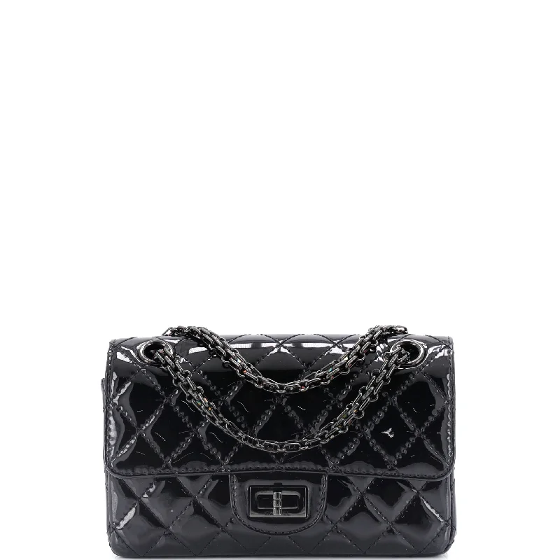 So Black Reissue 2.55 Flap Bag Quilted Patent Mini