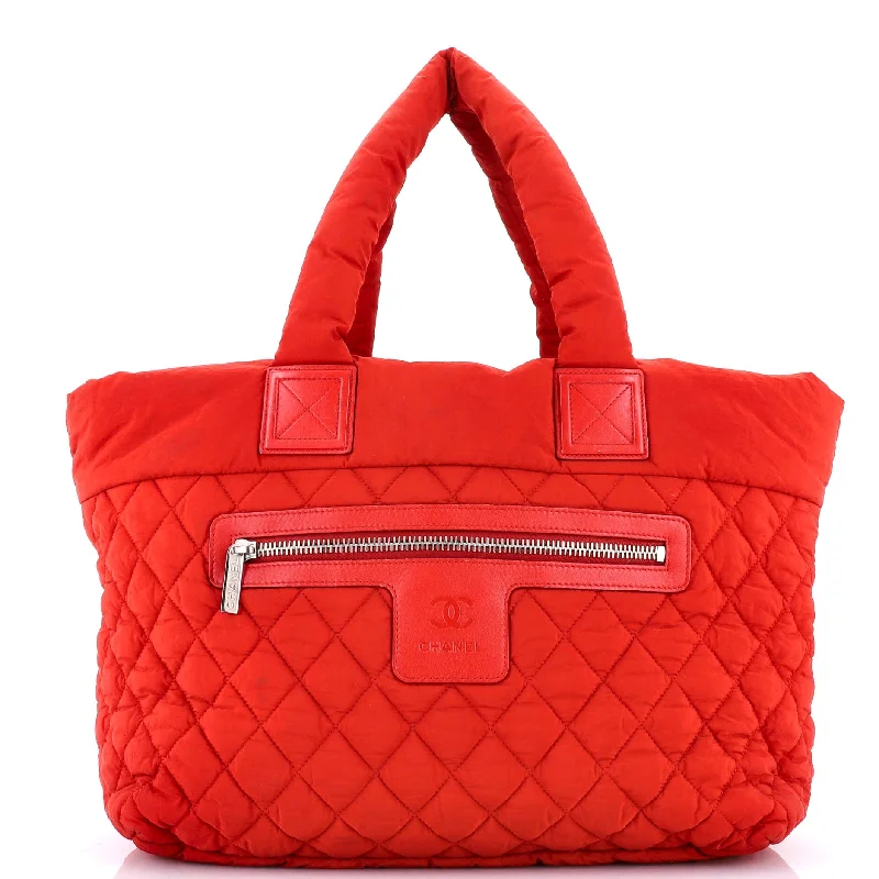 Coco Cocoon Zipped Tote Quilted Nylon Large