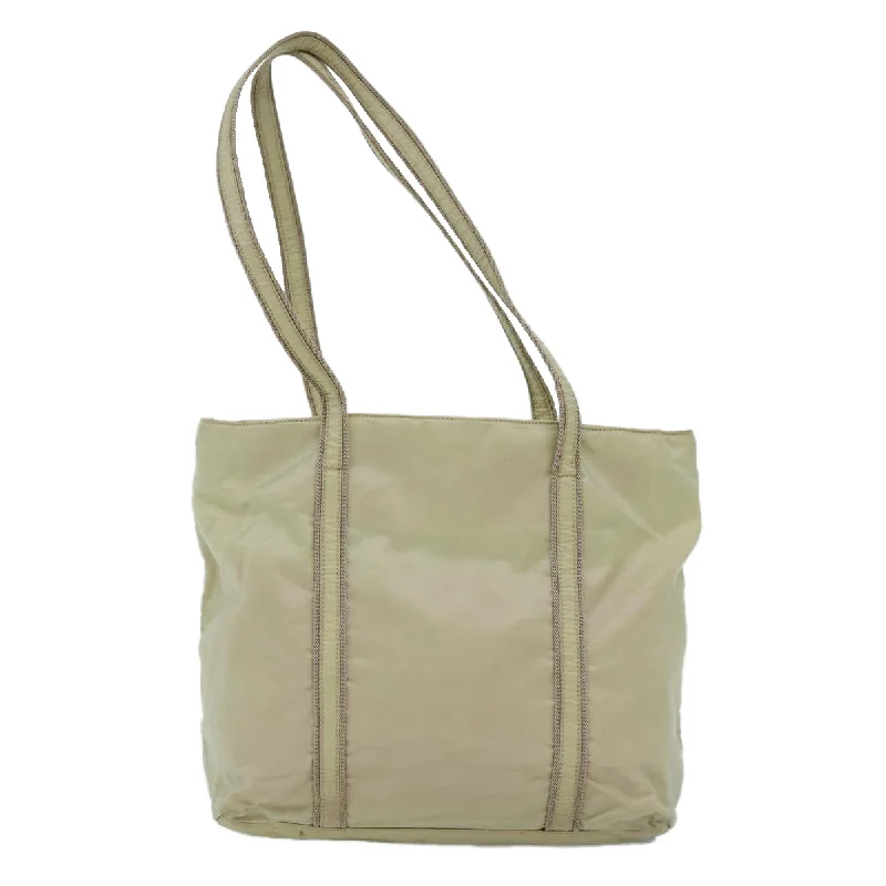 PRADA Tote Bag Nylon Beige  bs15267