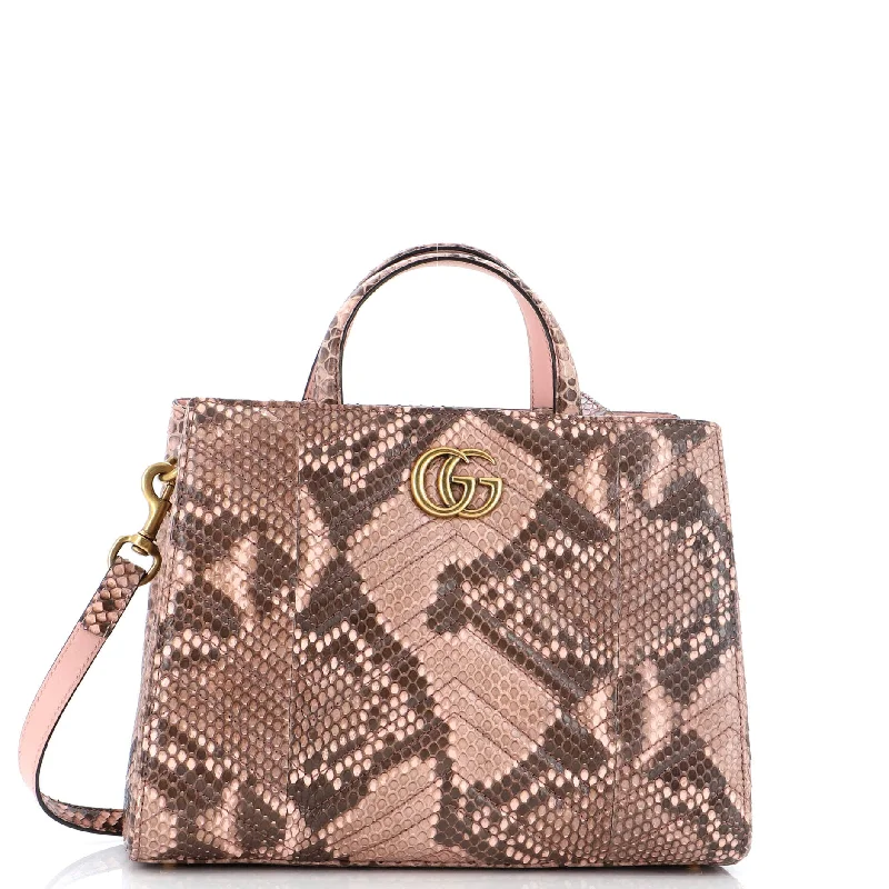 Gucci Gg Marmont Tote Matelasse Python