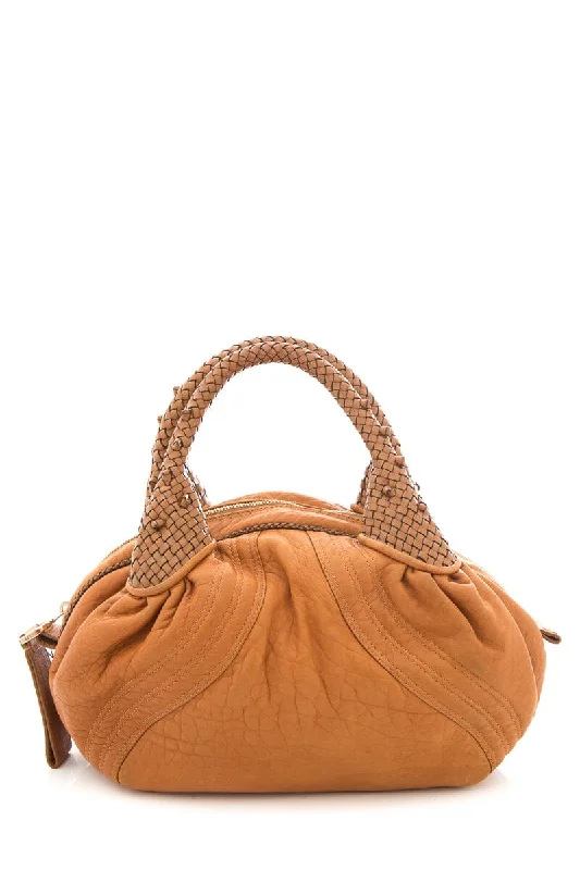 Fendi Mini Spy Cognac Leather Handbag