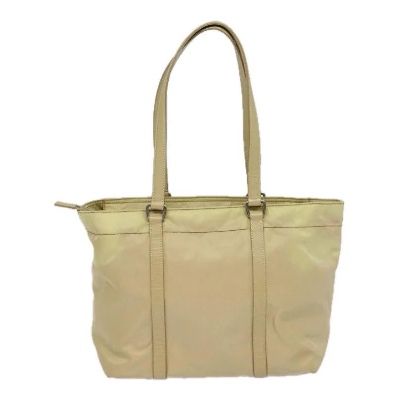 PRADA Tote Bag Nylon Beige  80575