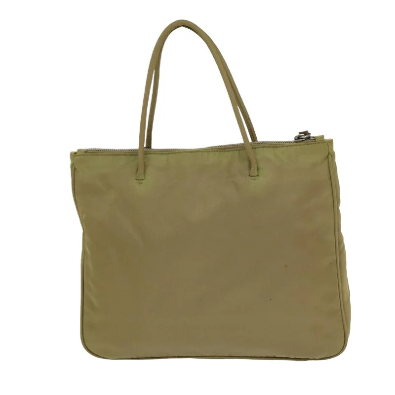 PRADA Tote Bag Nylon Beige  75578