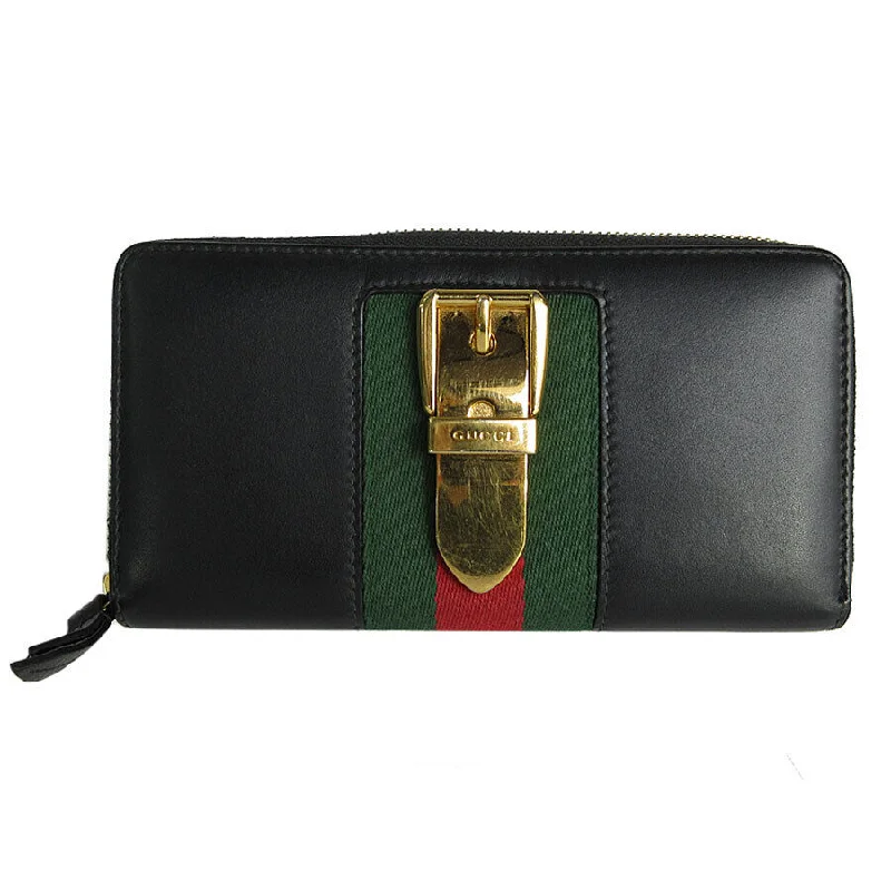 Gucci Zip Around Long Wallet Black