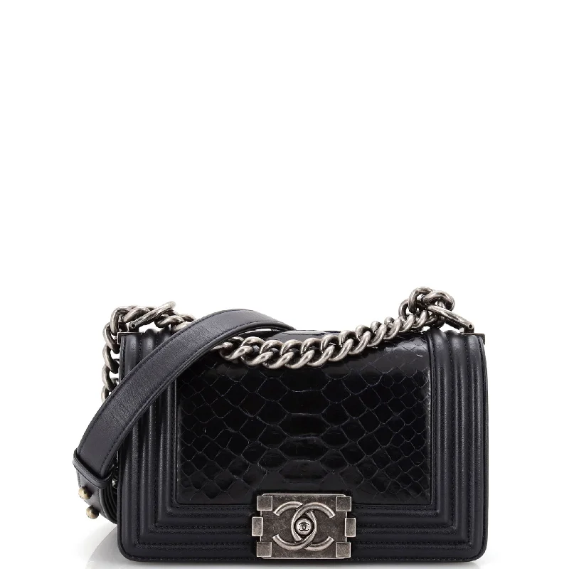 Boy Flap Bag Python Small