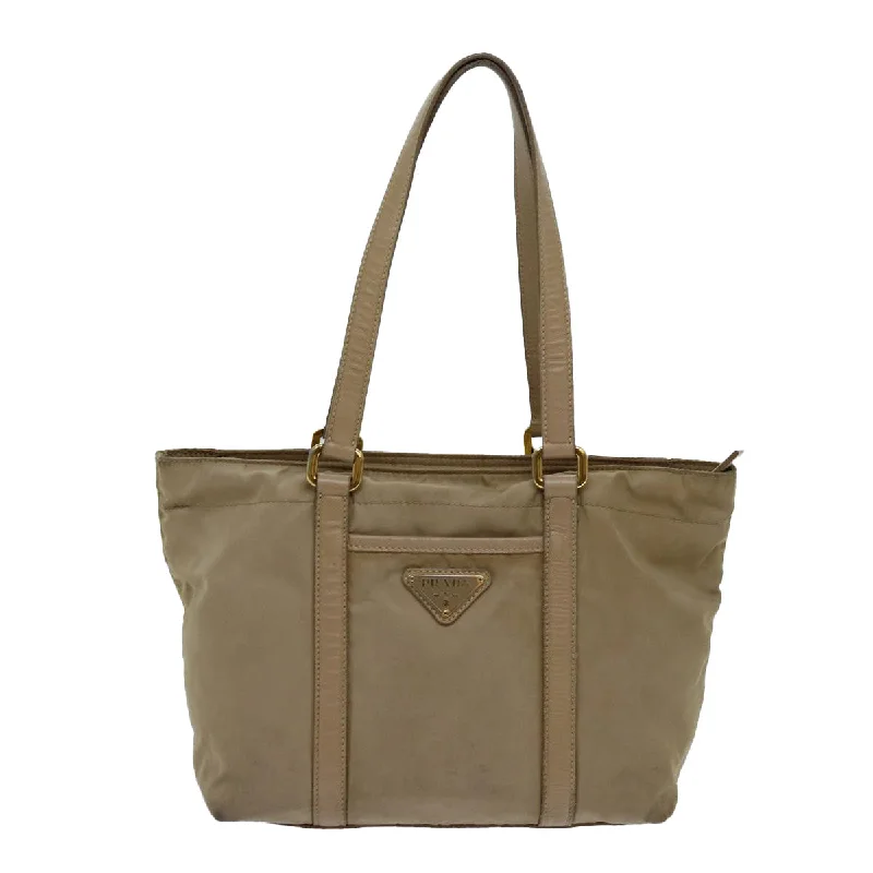 PRADA Tote Bag Nylon Beige  70208