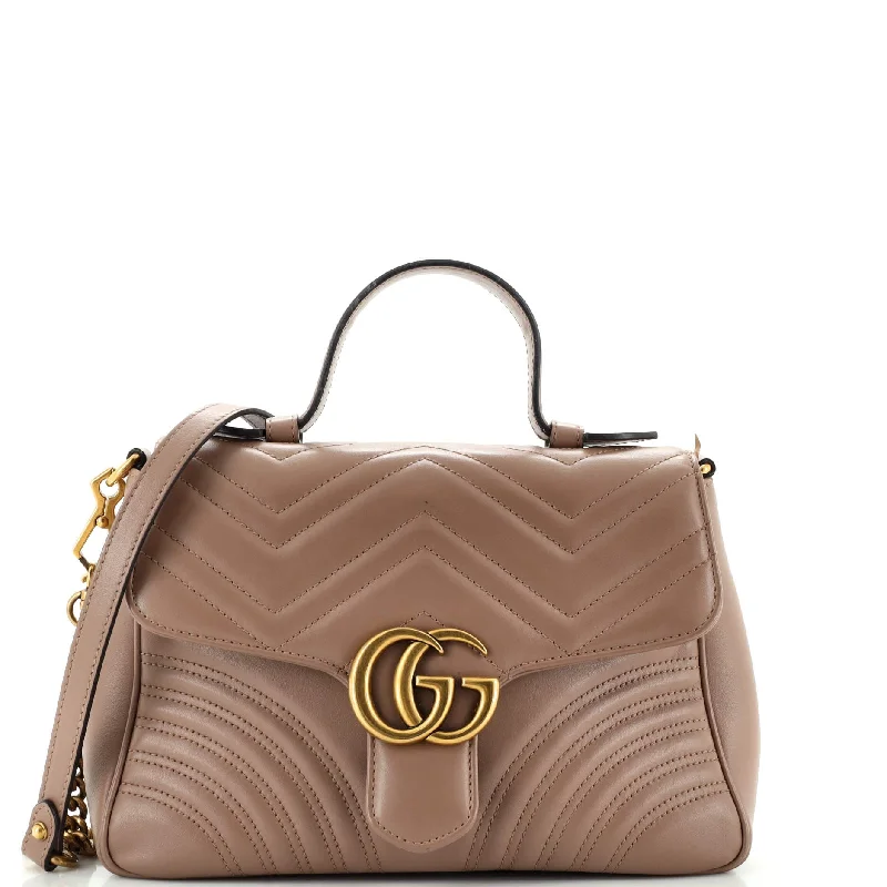 Gucci Gg Marmont Top Handle Flap Bag