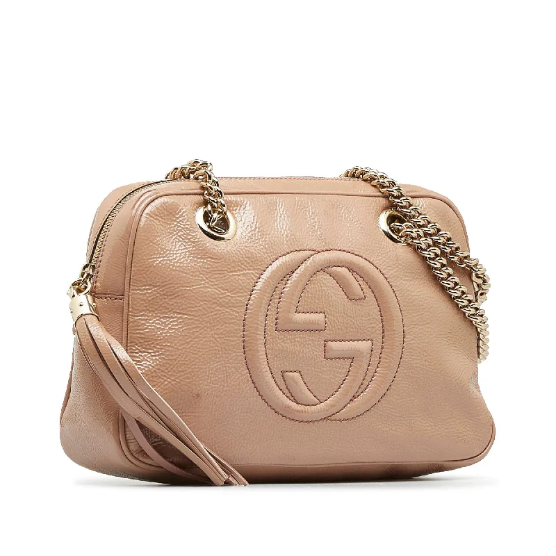 GUCCI Soho Chain Patent Leather Shoulder Bag