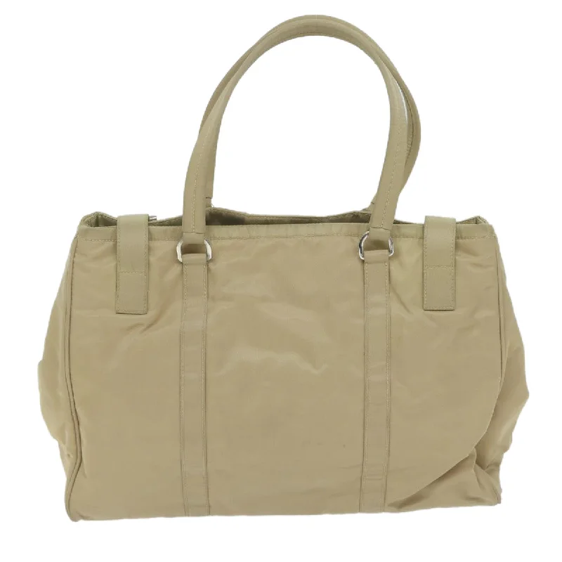 PRADA Tote Bag Nylon Beige  65080