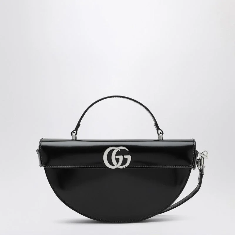 Gucci Black Small Half Moon Hand Bag Women