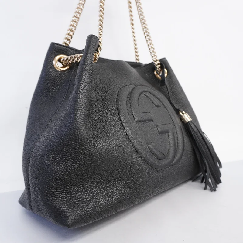 GUCCI  Soho Shoulder Bag 536196 Women's Leather Black