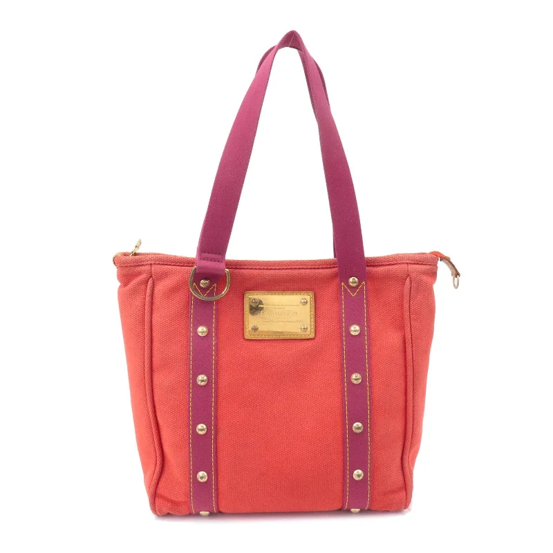 Louis Vuitton Antigua Cabas MM Tote Bag Hand Bag Rouge M40034