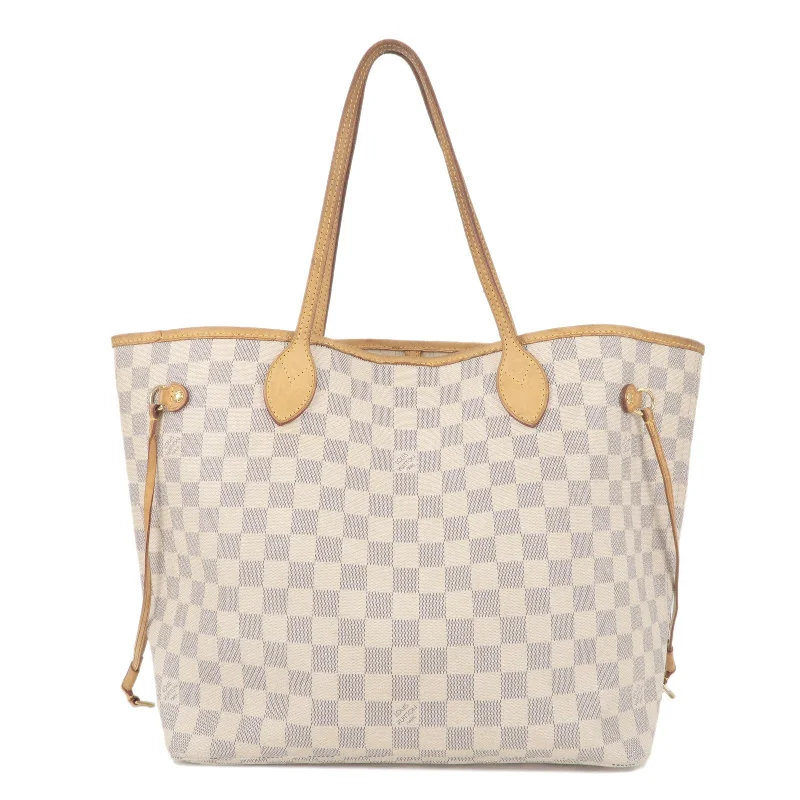 Louis Vuitton Damier Azur Neverfull MM Tote Bag N51107