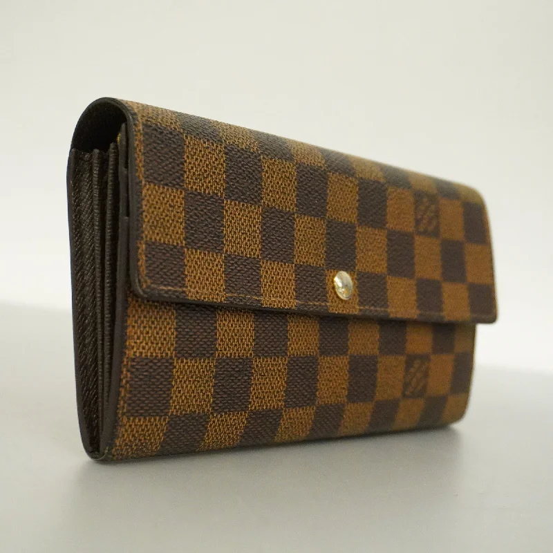 Louis VuittonAuth  Damier Portofeuil Sara N61734 Men,Women,Unisex Long Wallet