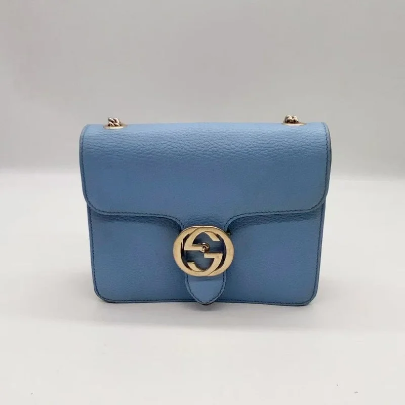 Gucci Blue Leather Small Shoulder Bag