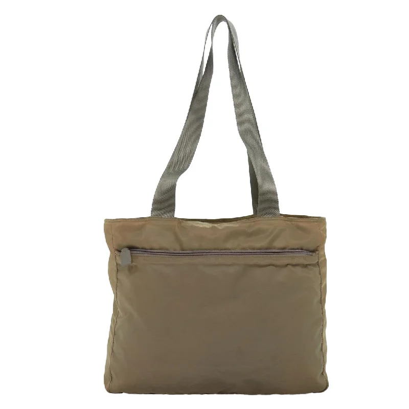 PRADA Tote Bag Nylon Beige  mr185