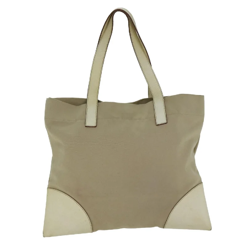 PRADA Tote Bag Canvas Beige  am6376