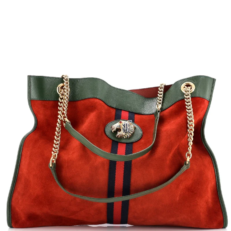 Rajah Chain Tote Suede Large