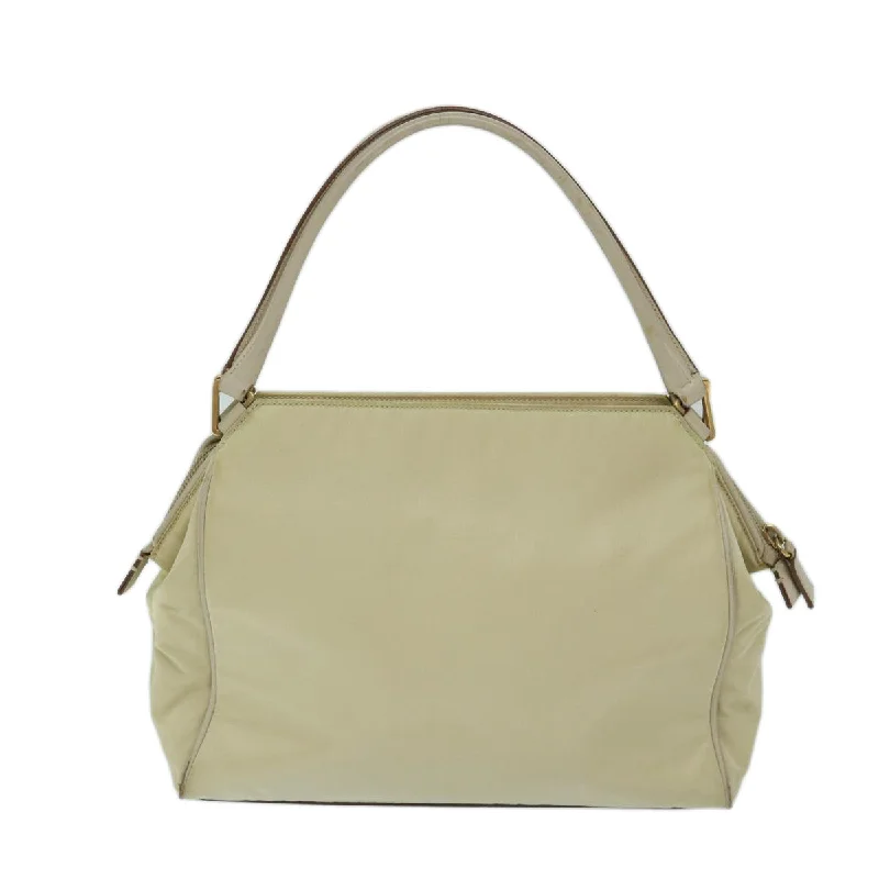 PRADA Hand Bag Nylon Beige  69075