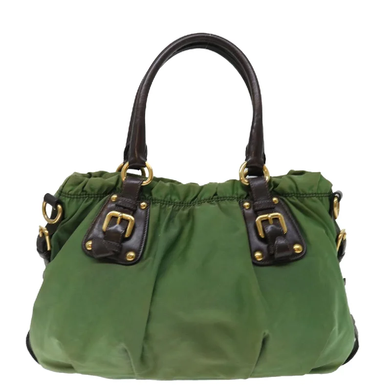 PRADA Tote Bag Nylon 2way Green  ac2859