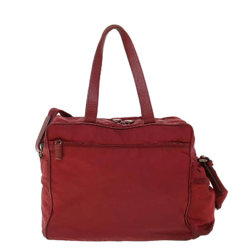 PRADA Boston Bag Nylon 2way Red  51471