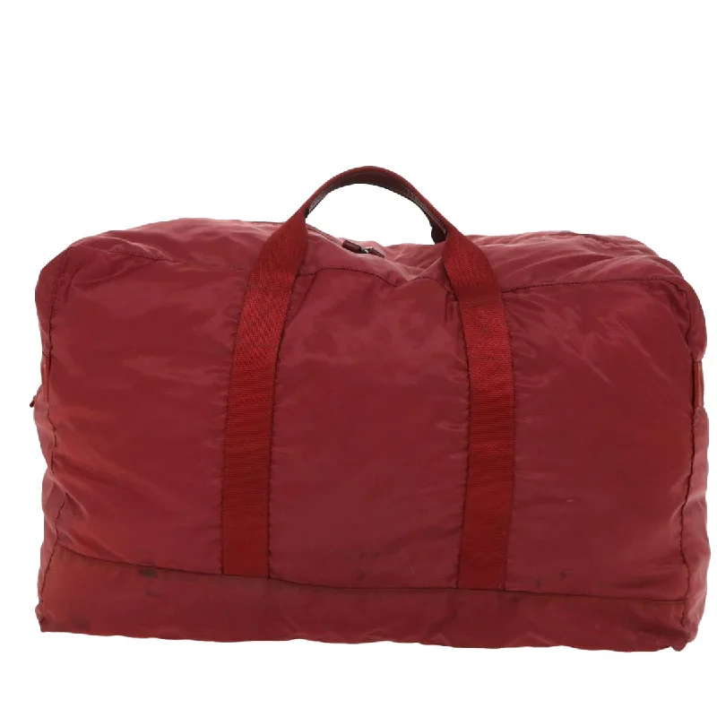 PRADA Boston Bag Nylon Red  yb360