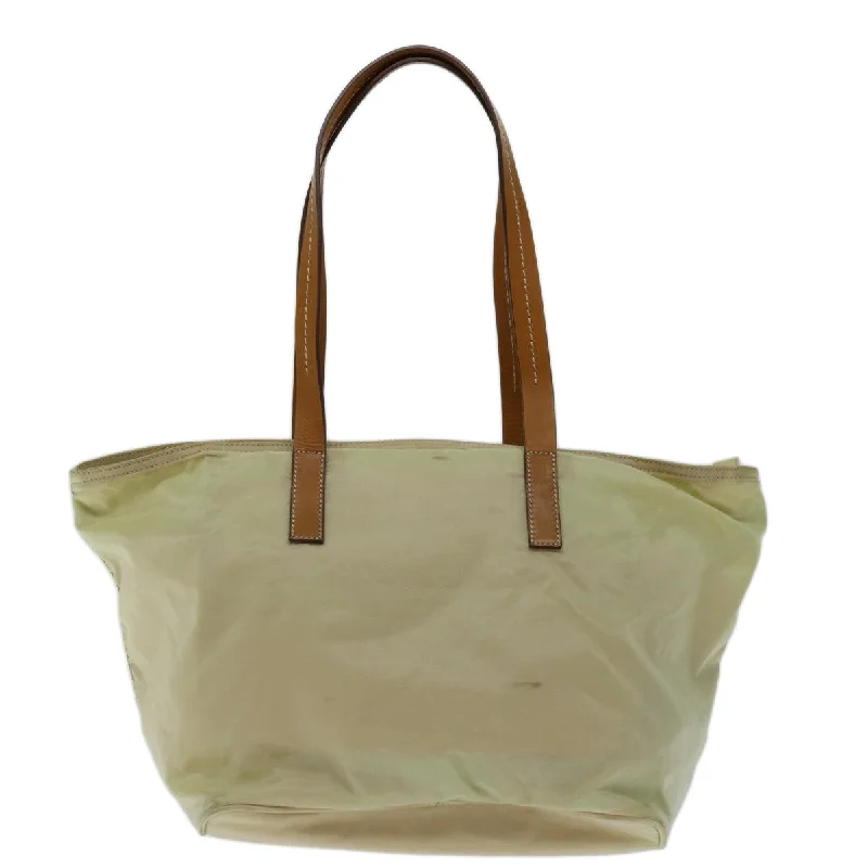 PRADA Tote Bag Nylon Beige  bs12616