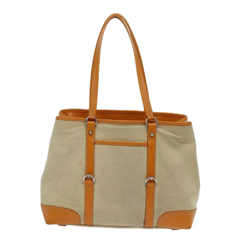 PRADA Tote Bag Canvas Beige  bs13614