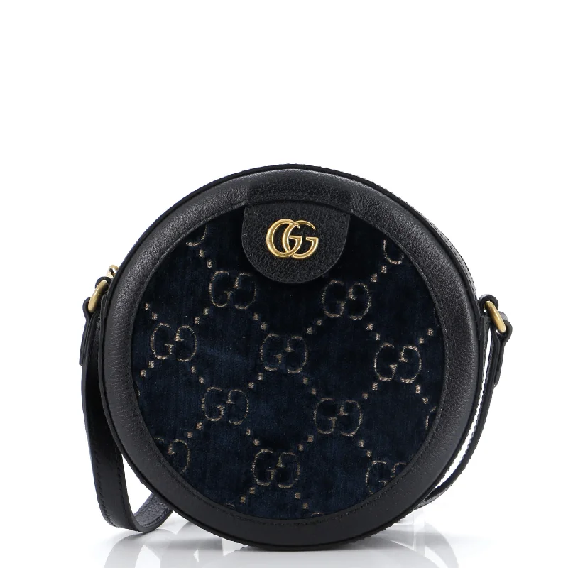 Ophidia Round Shoulder Bag GG Velvet Mini