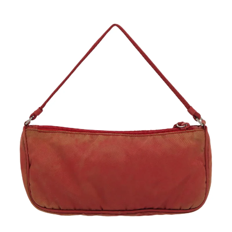 PRADA Accessory Pouch Nylon Red  83667