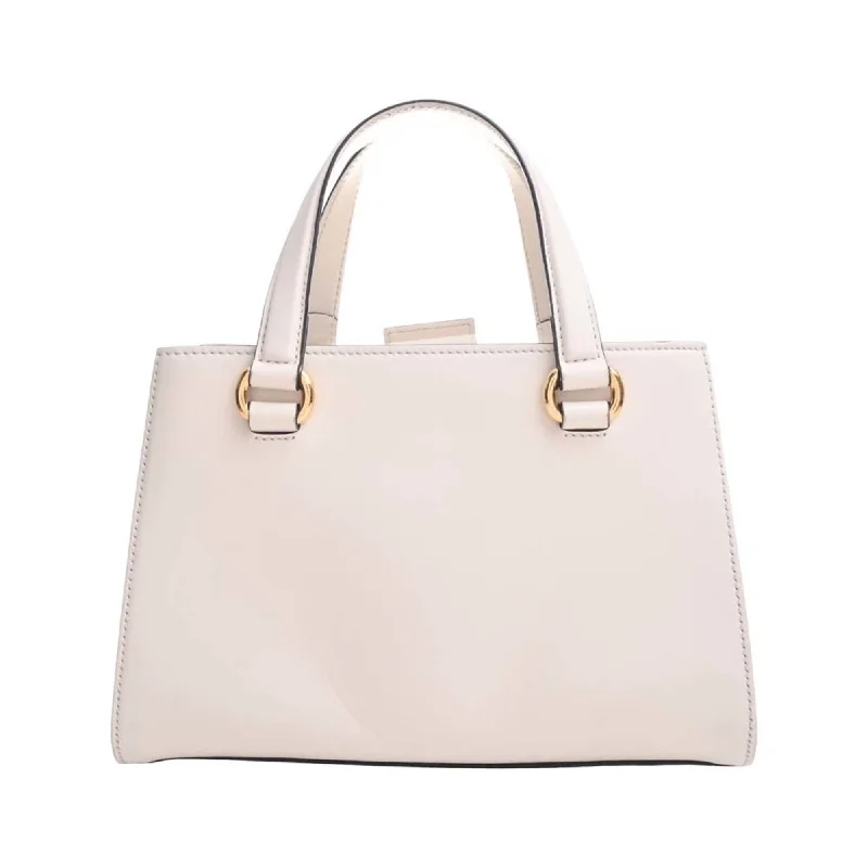 GUCCI Leather Sylvie Handbag 460381 White Ladies