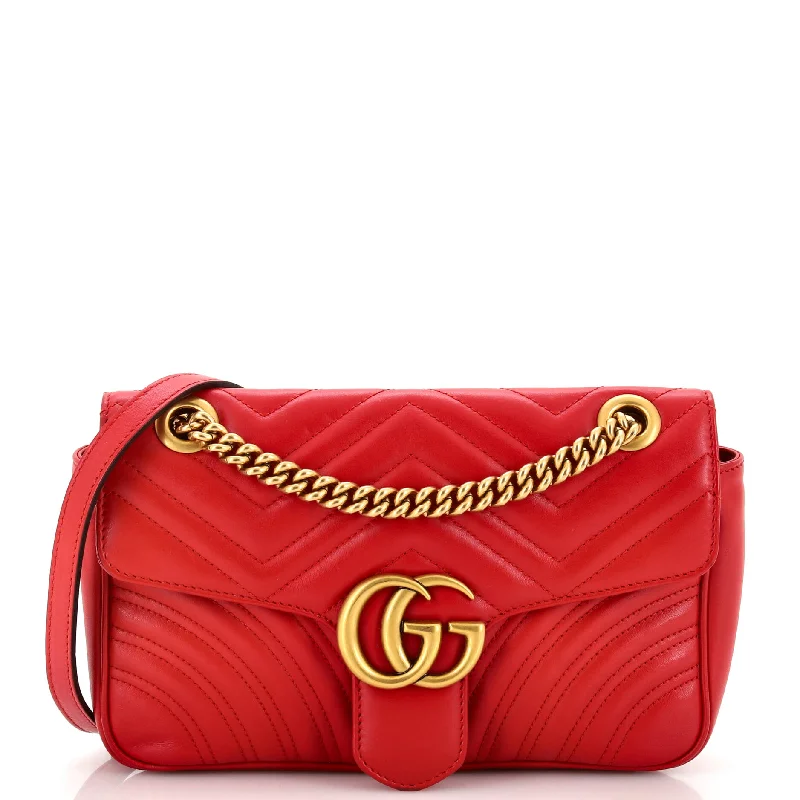 GG Marmont Flap Bag Matelasse Leather Medium