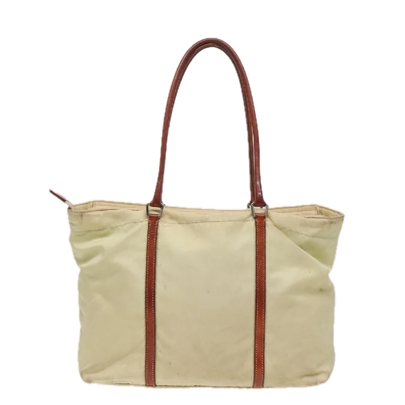 PRADA Tote Bag Nylon Beige  ar12047