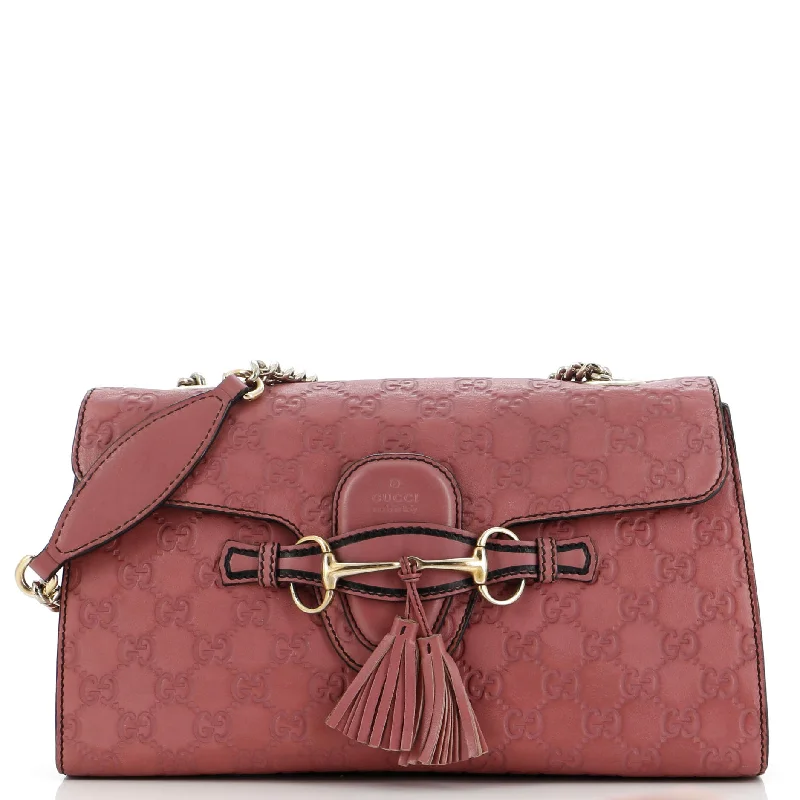 Emily Chain Flap Bag Guccissima Leather Medium