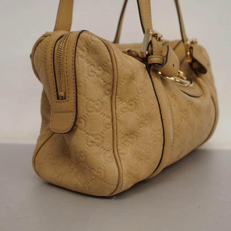 GUCCI ssima Handbag 170009 Women's Leather Handbag Beige